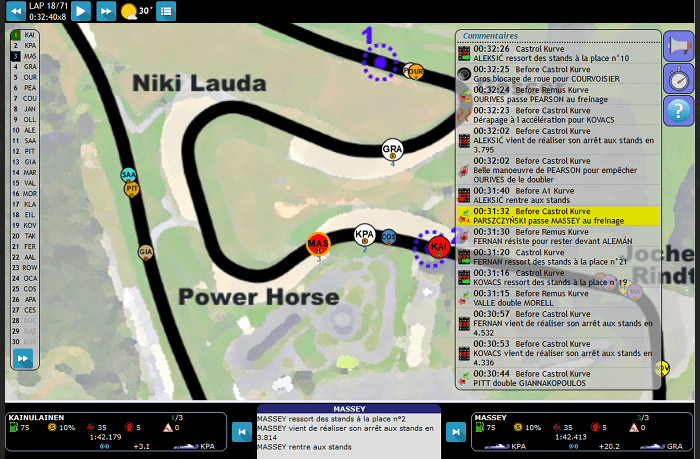 Visualisez la restitution du Live de la course